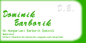 dominik barborik business card